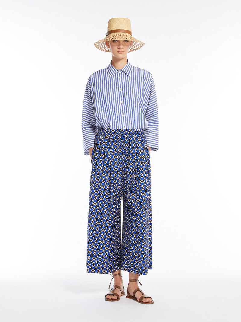 WEEKEND Max Mara VIRGIN Printed poplin trousers outlook