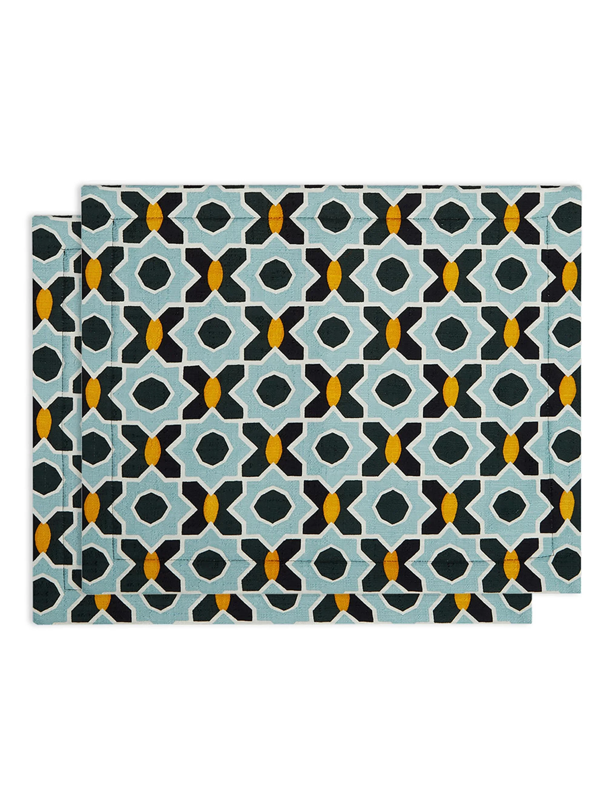Placemat Set of 2 (35 x 45) - Plaza Small Light Blue - 1