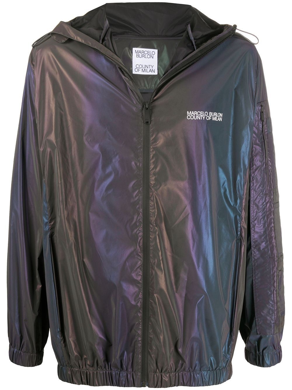 iridescent lightweight hooded jacket - 1