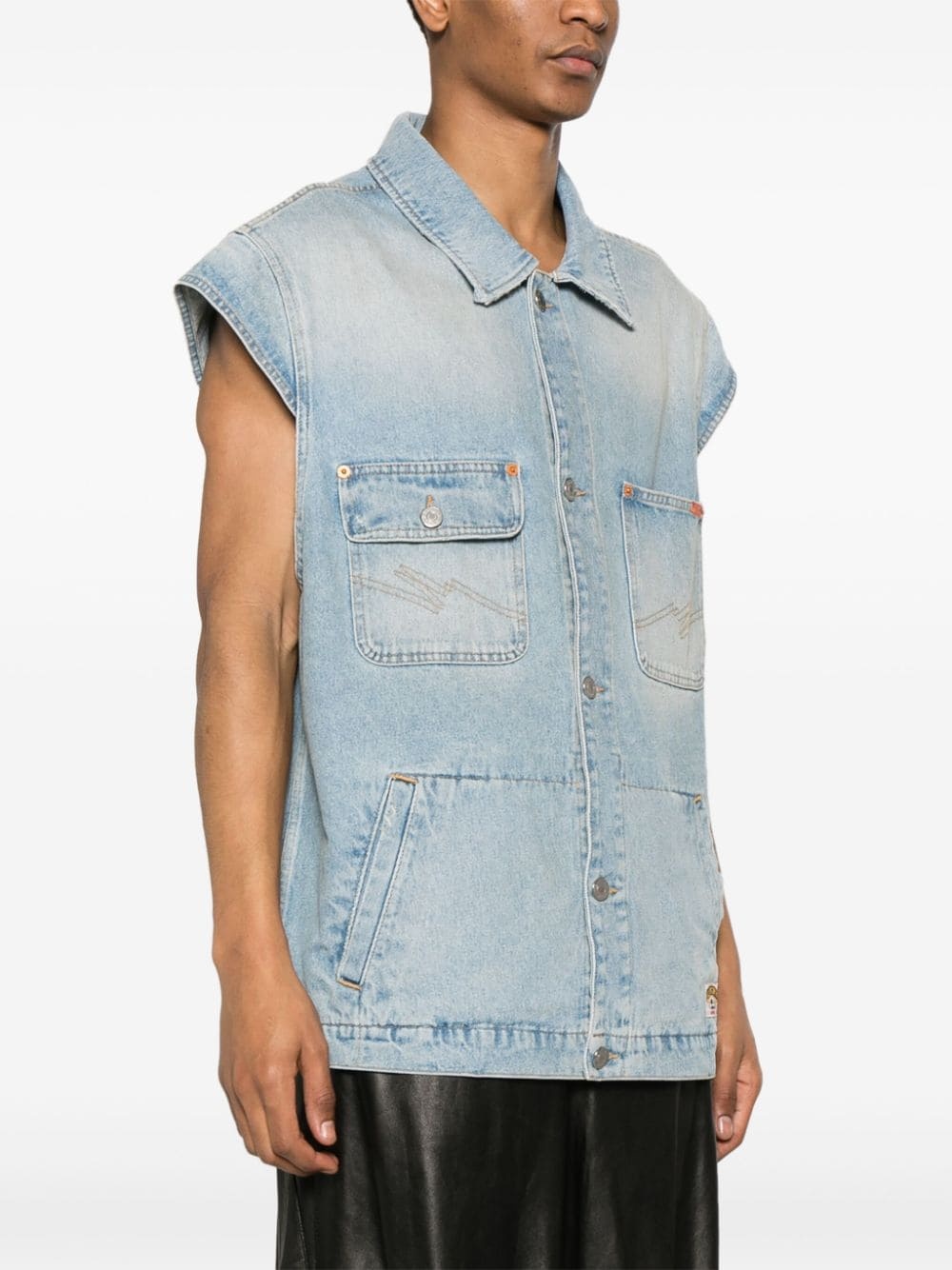 Blewas denim gilet - 3