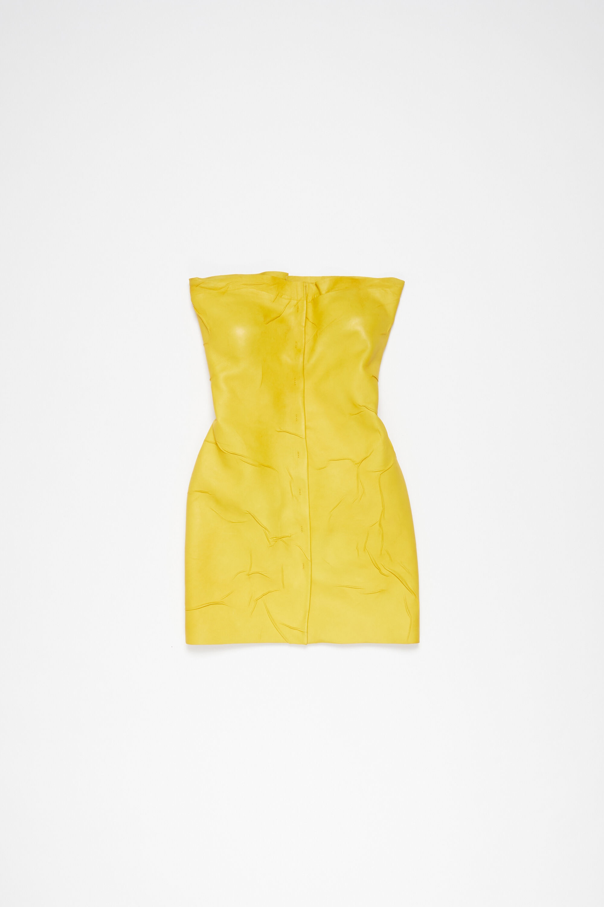 Leather bustier dress - Yellow - 7