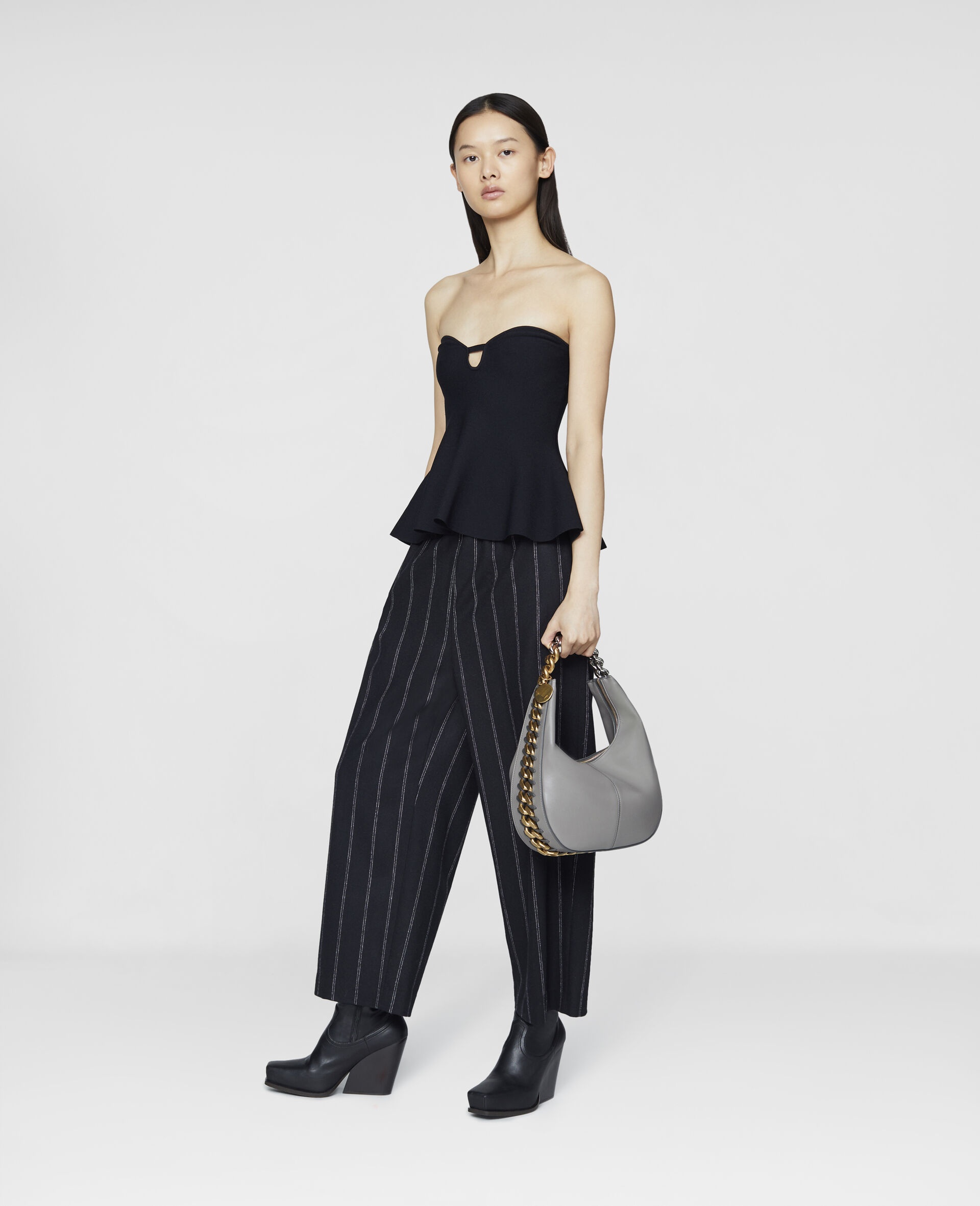 Stella By Stella Chalk Striped Cropped Wool Trousers - 2