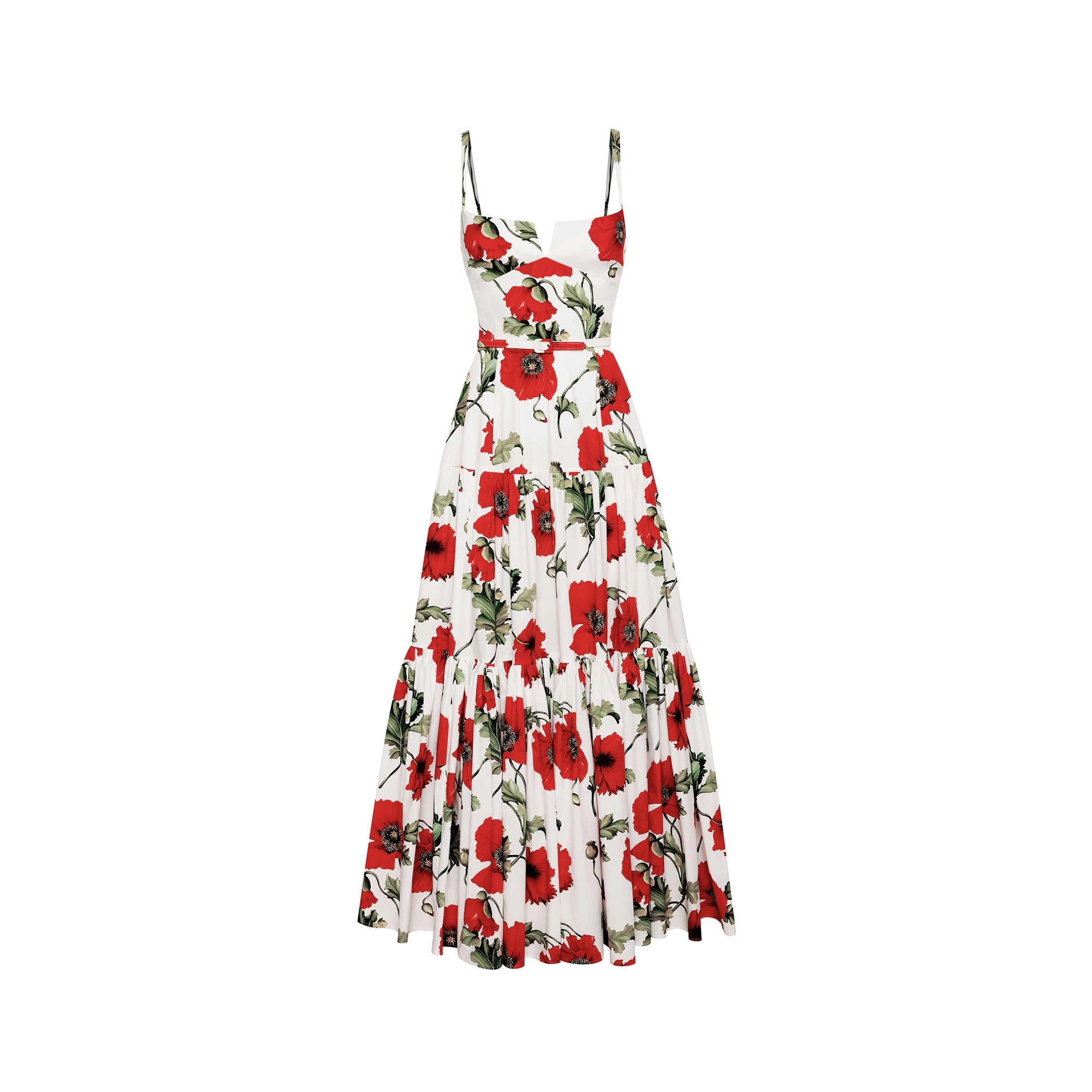 POPPY COTTON POPLIN TIERED MAXI DRESS - 5