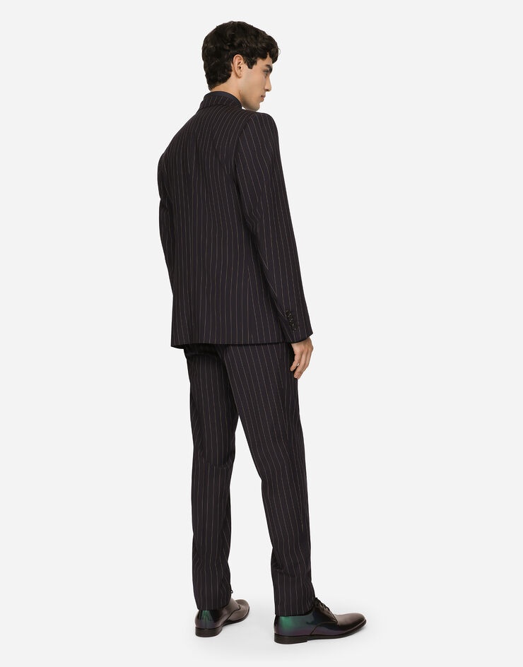 Double-breasted pinstripe stretch wool Sicily-fit suit - 3