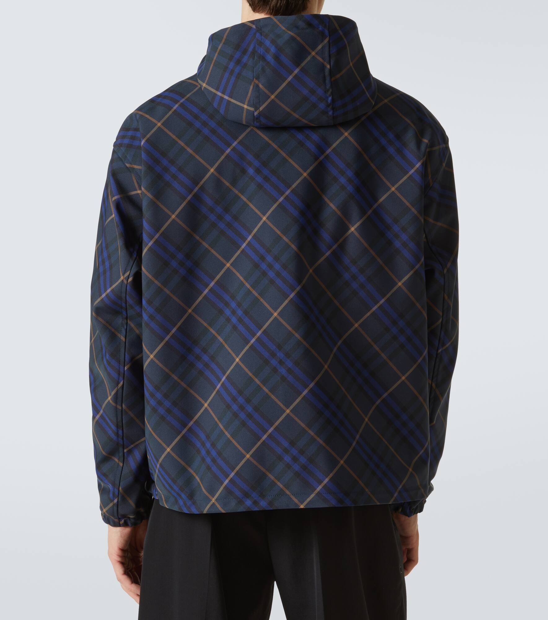 Checked windbreaker jacket - 4