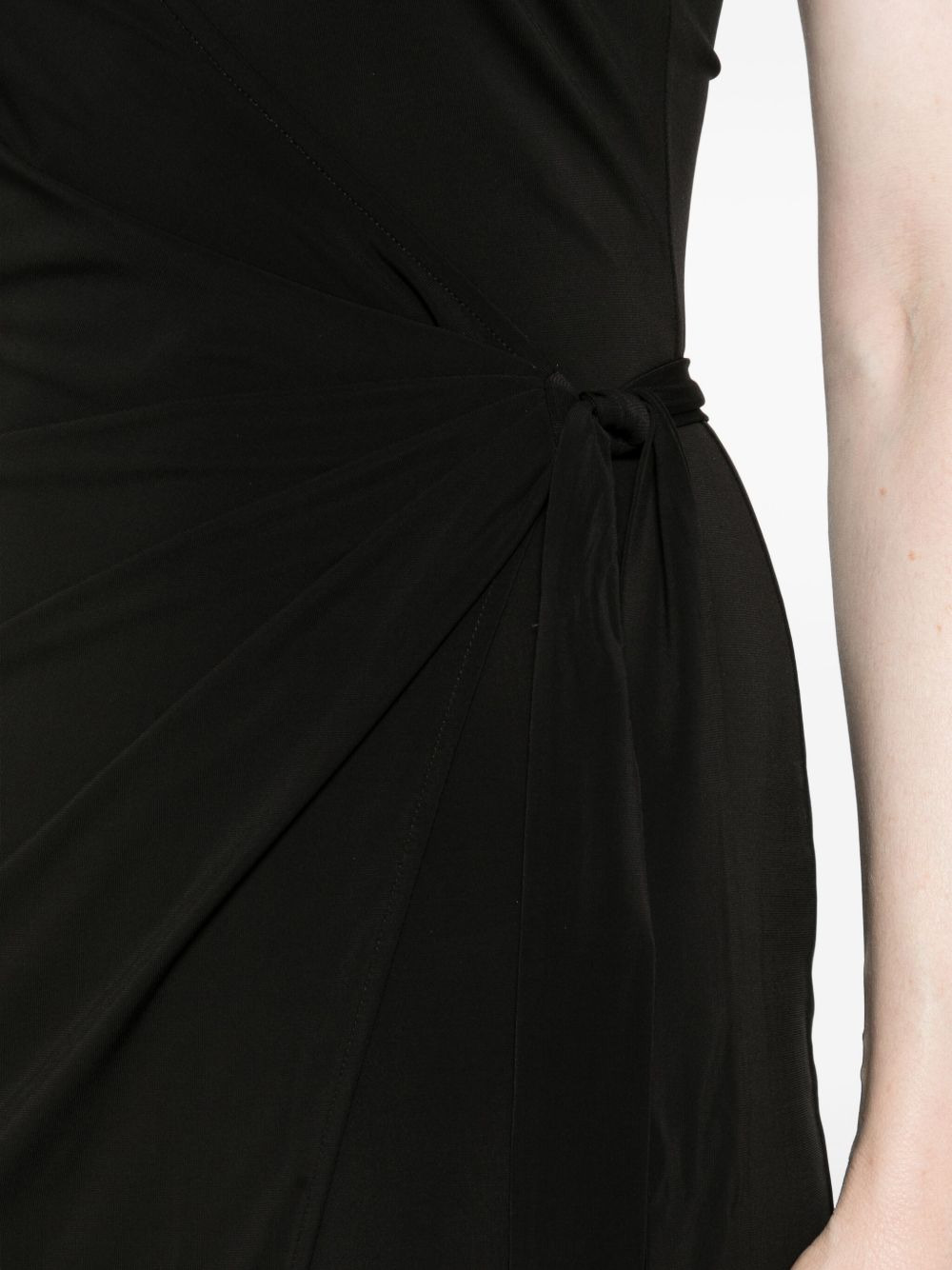 one-shoulder wrap midi dress - 5