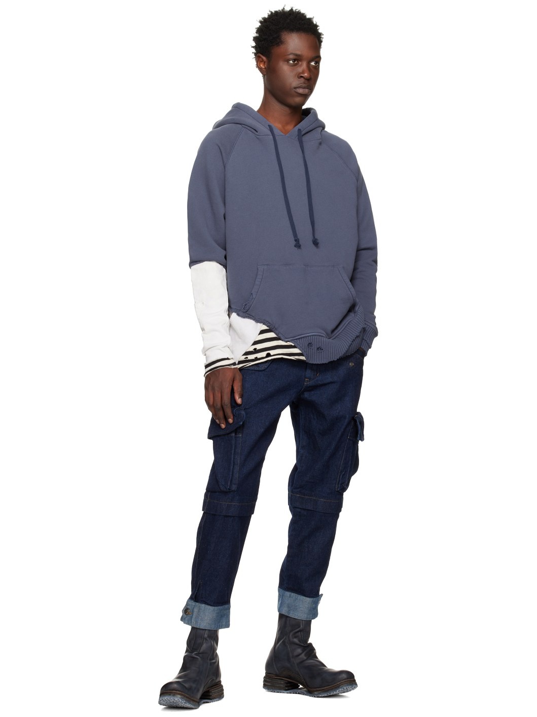 Blue Cargo Jeans - 4