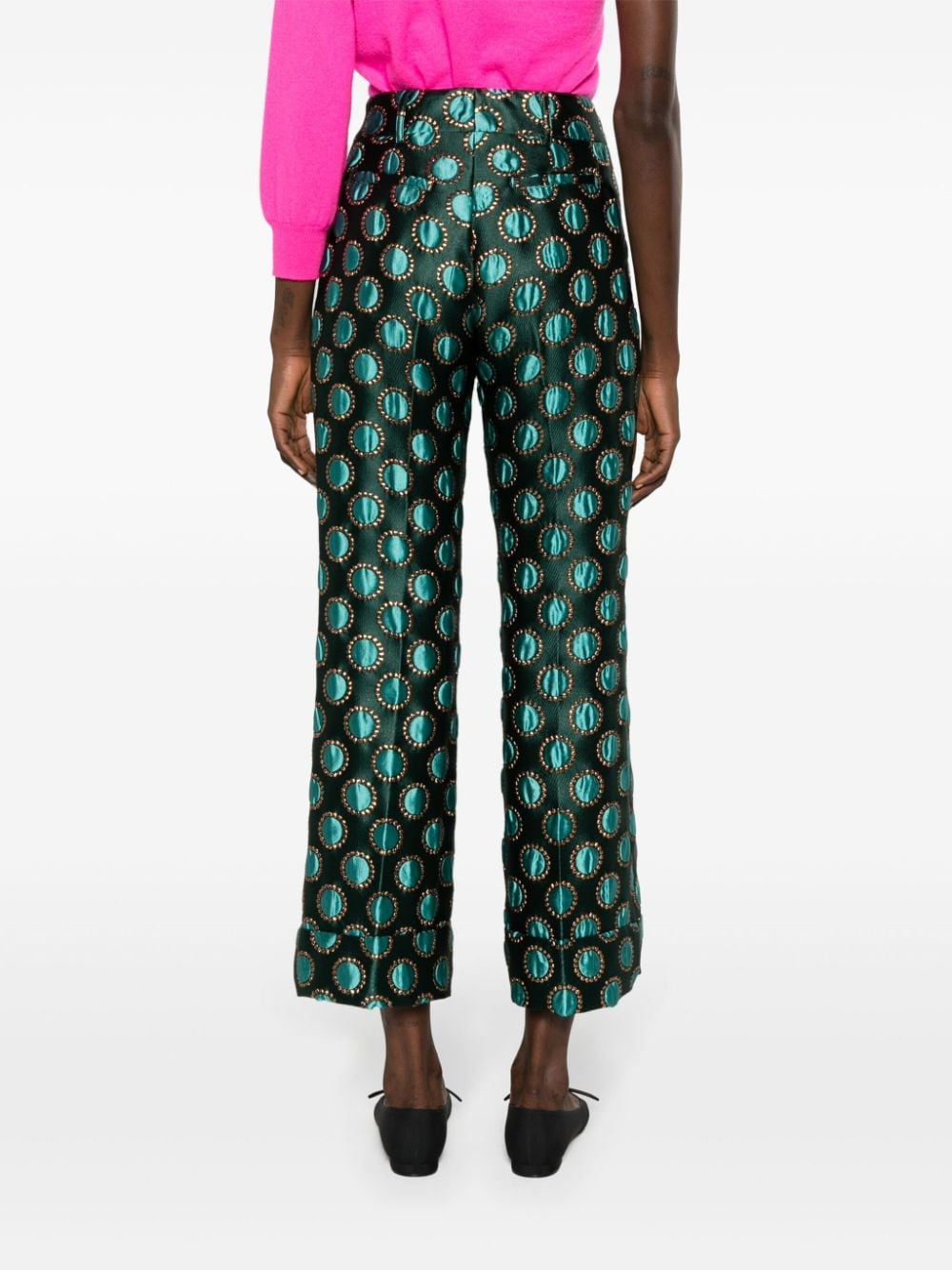 Hendrix graphic-print cropped trousers - 4