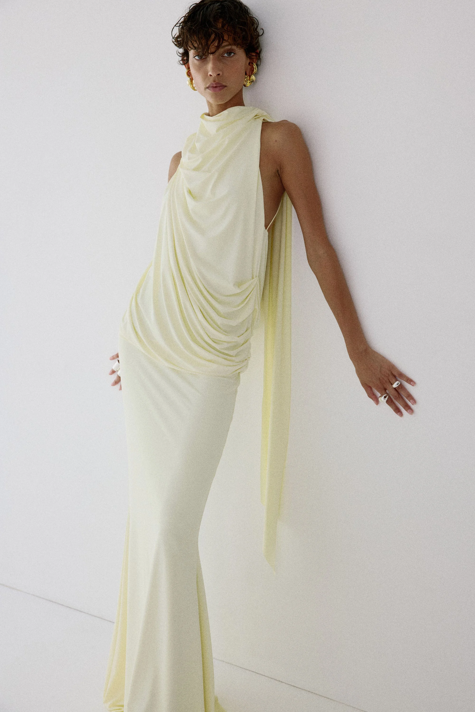 LURNA MAXI DRESS IN BRIGHT CREAM - 1