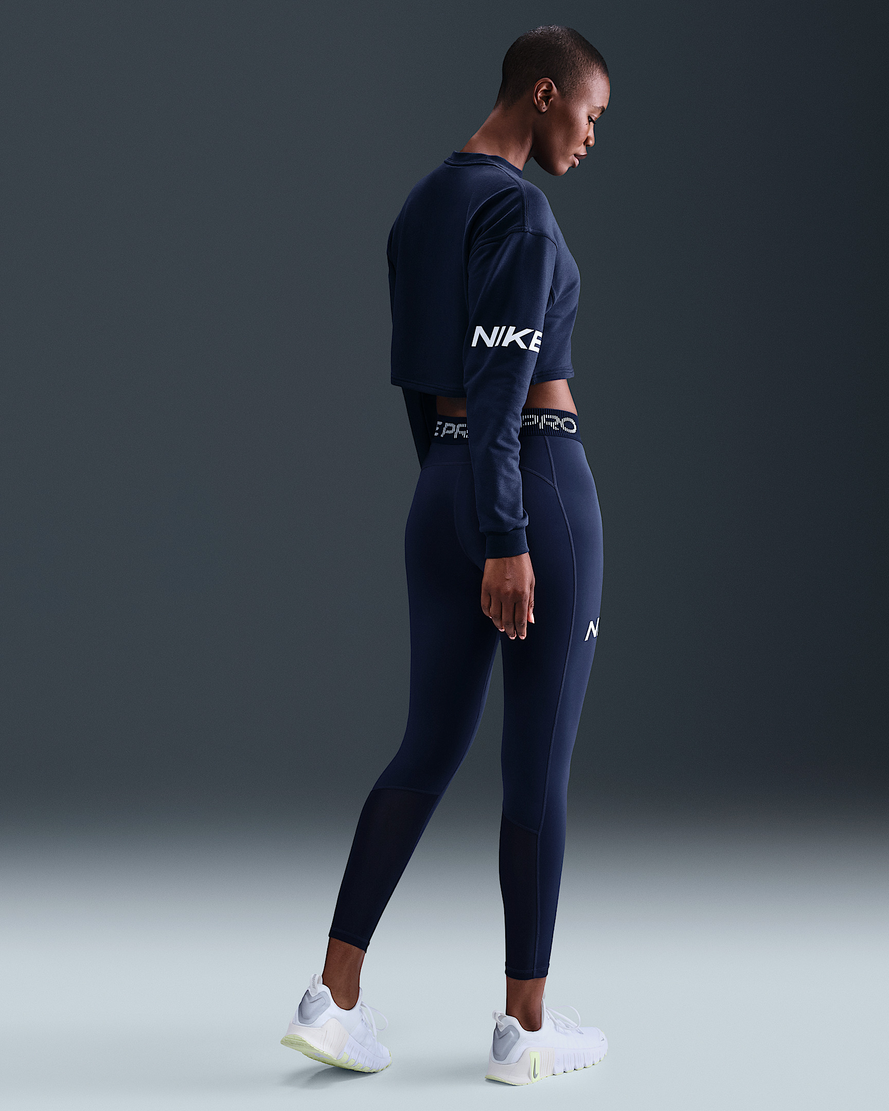 Nike Pro Women's Dri-FIT Loose Crew-Neck French Terry Sweatshirt - 5