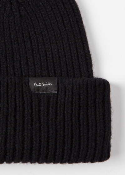 Paul Smith Black Cashmere-Blend Beanie Hat outlook