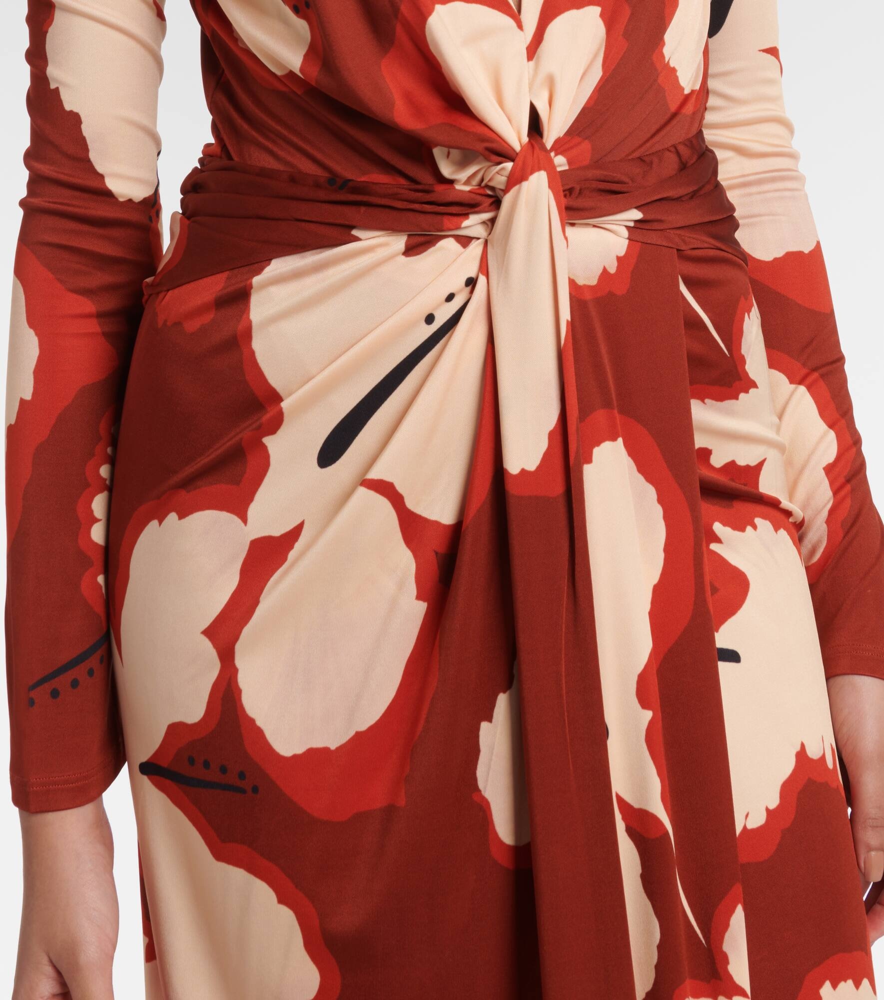 Floral jersey maxi dress - 5