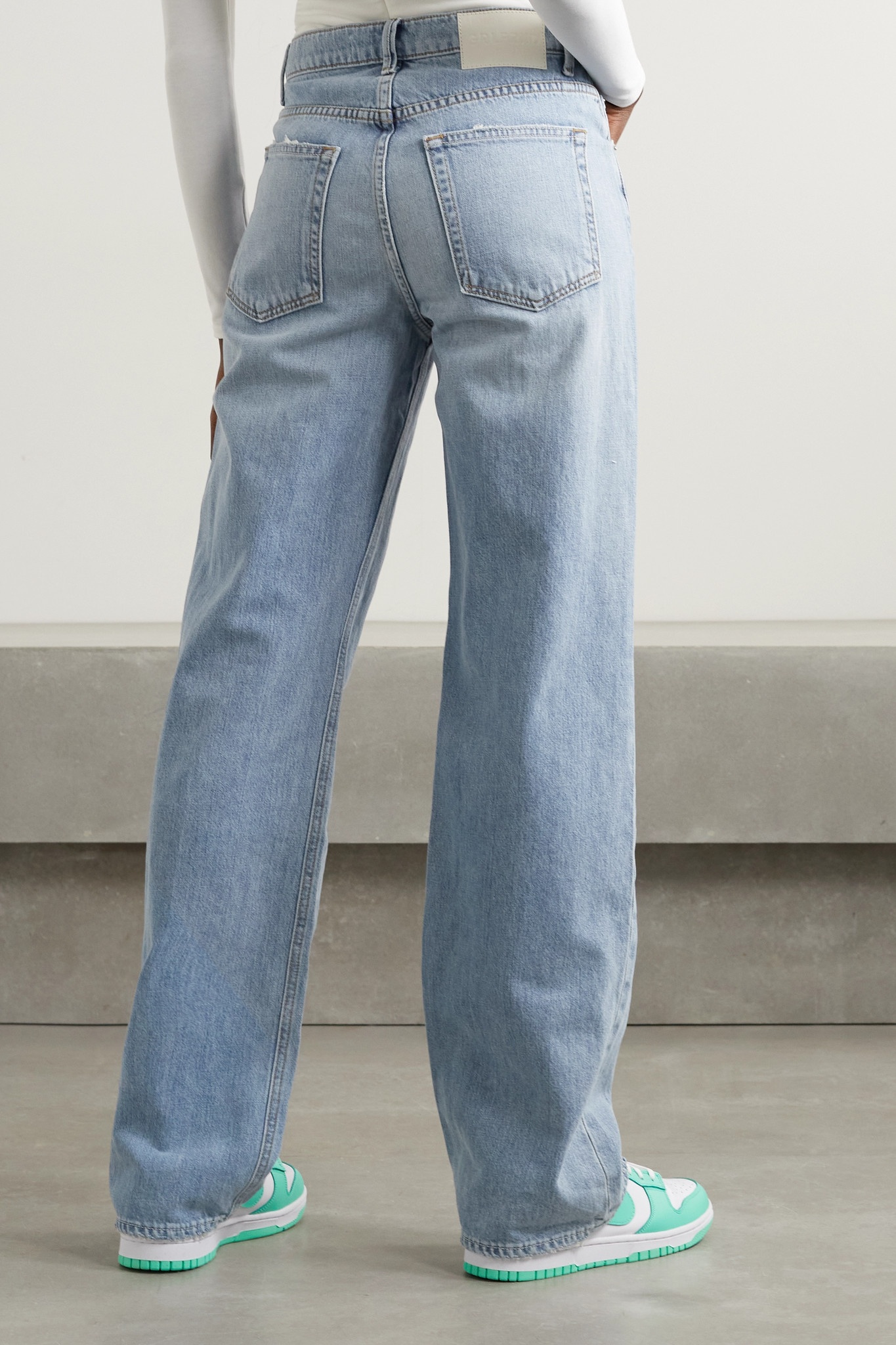 Brooklyn distressed high-rise straight-leg jeans - 3