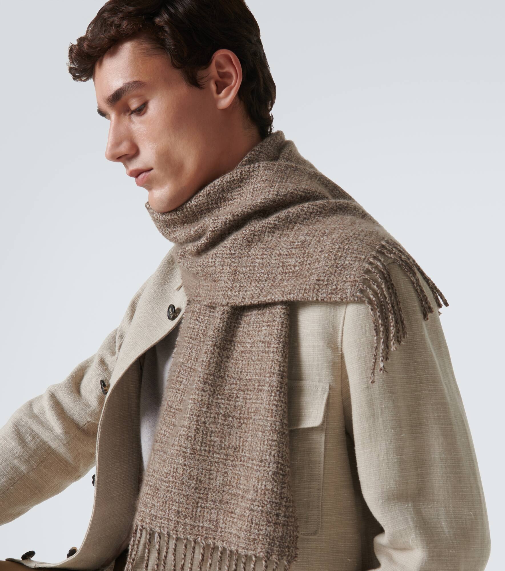 Moulin cashmere tweed scarf - 3