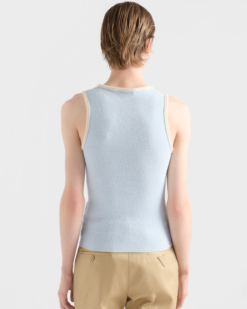 Embroidered cotton tank top 5