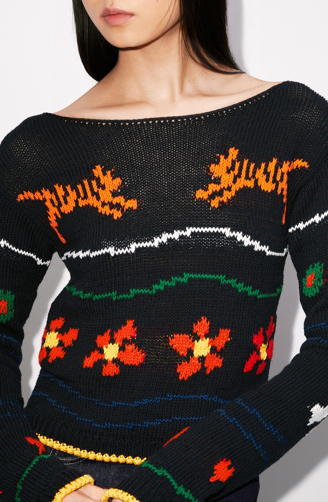 Kenzo❤️ KENZO 'KENZO Pixel' cropped jumper | REVERSIBLE