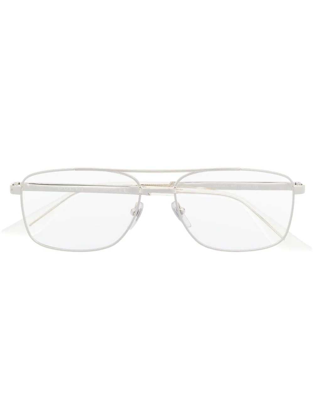 aviator-frame clear glasses - 1