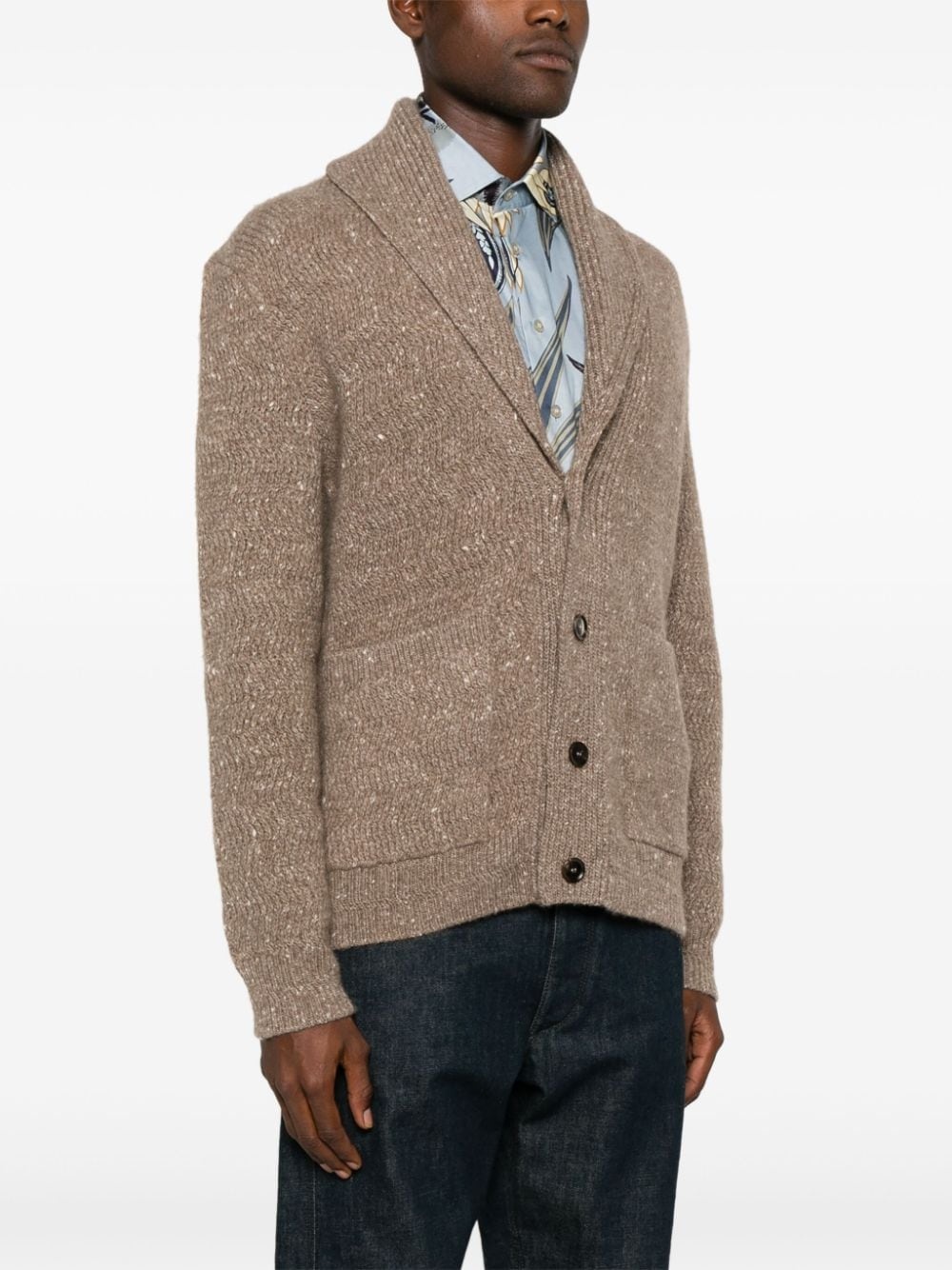 shawl-collar cardigan - 3