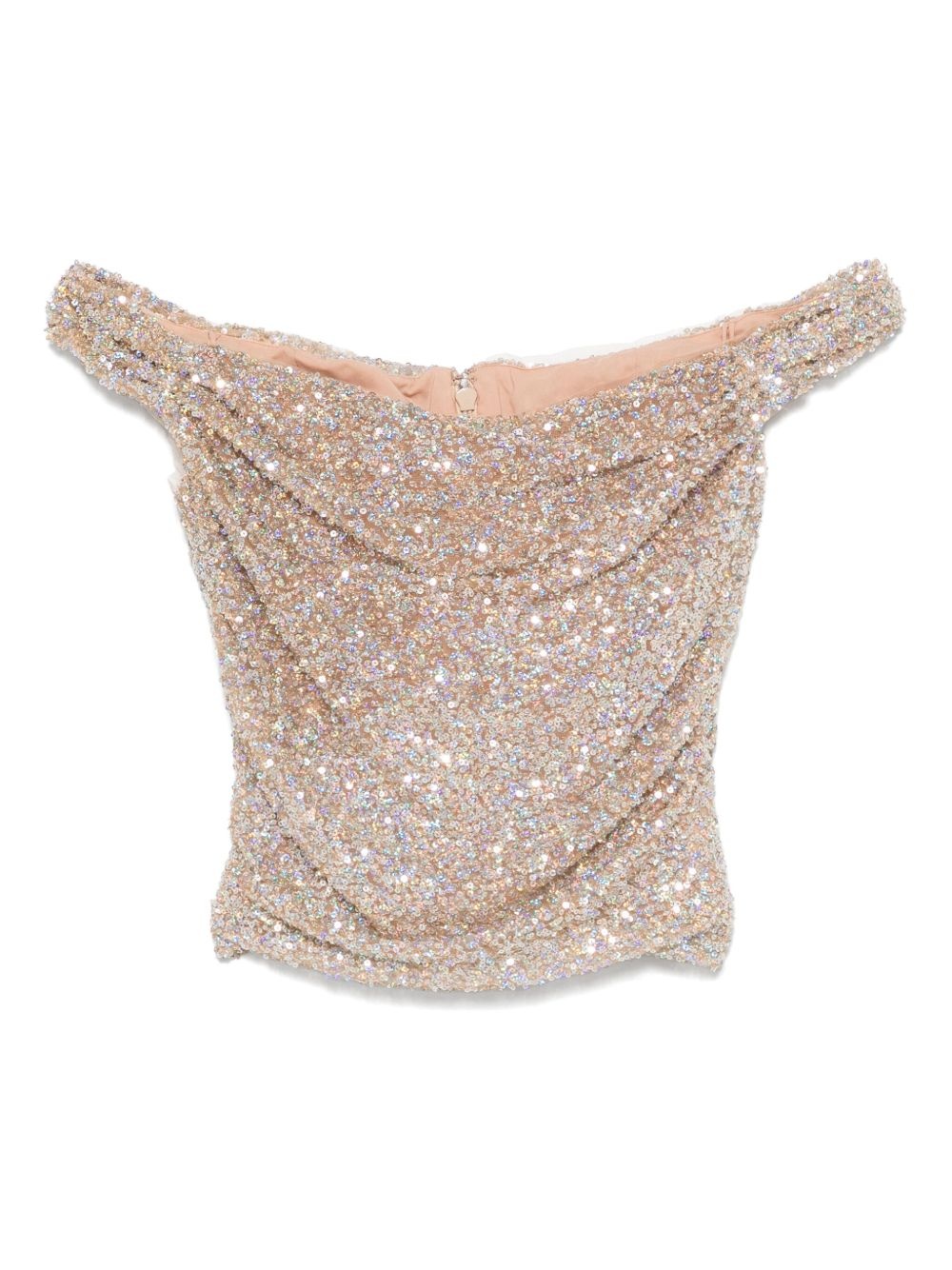 sequinned off-shoulder top - 1