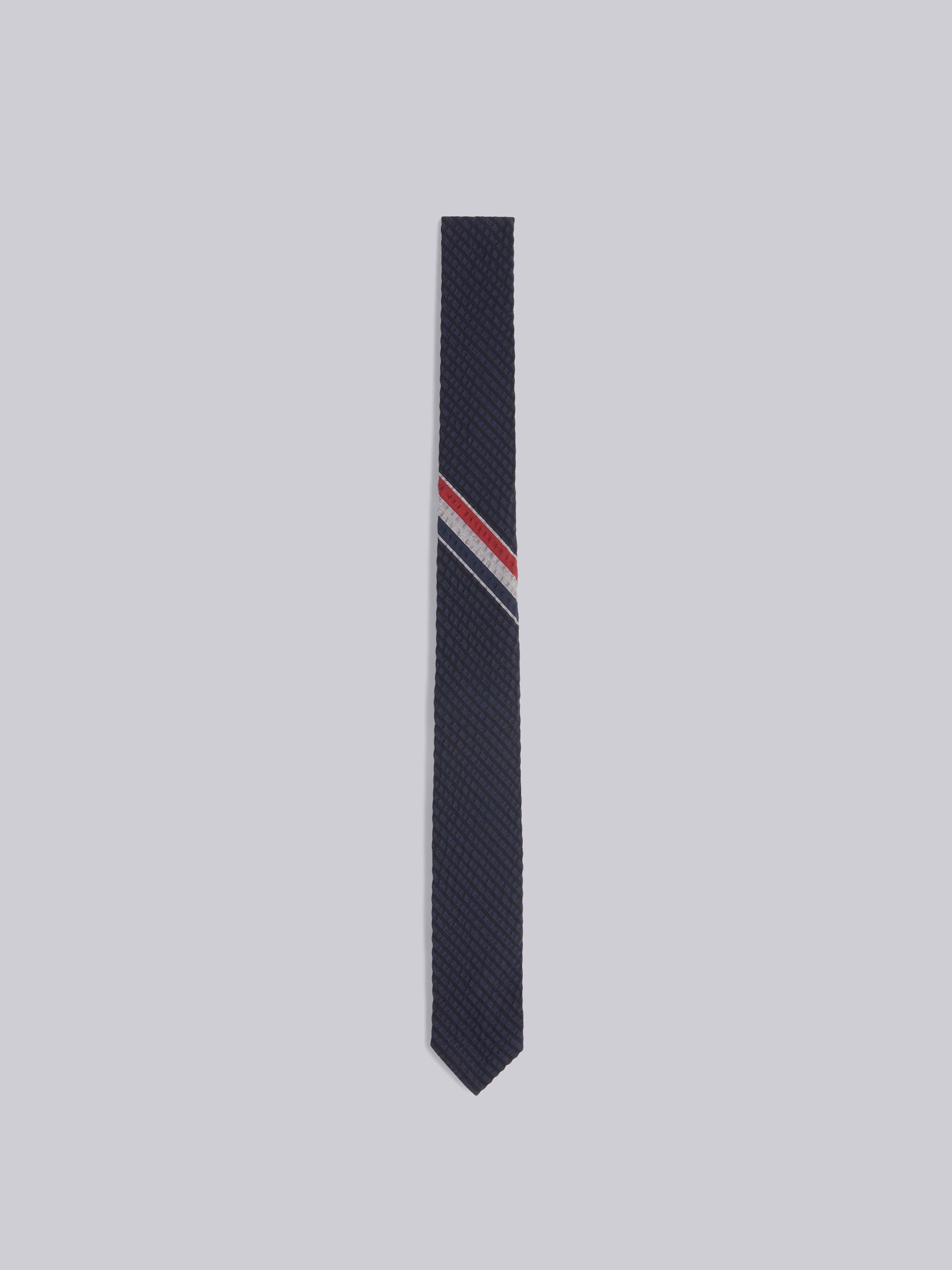 Navy Wool Engineered RWB Tie - 1