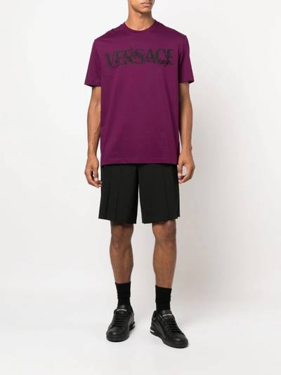 VERSACE logo-print short-sleeved T-shirt outlook