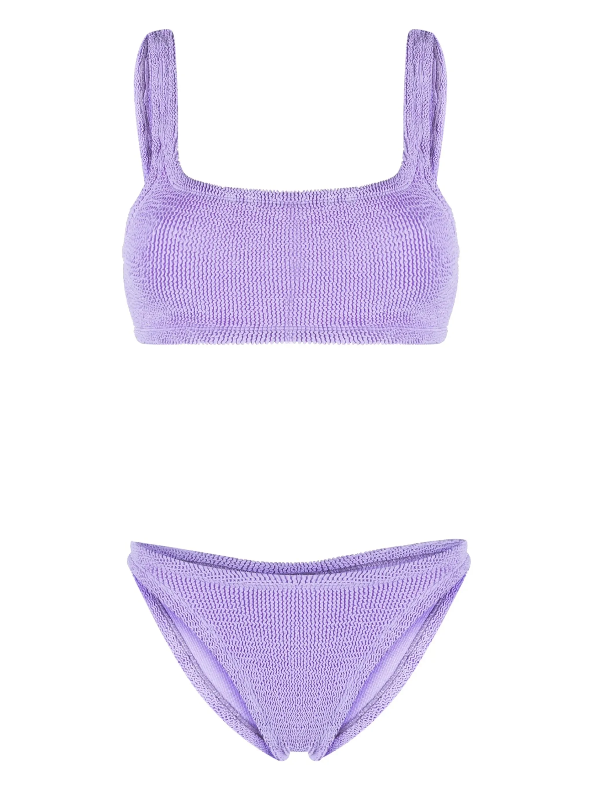 Hunza G Mid-rise Crinkled Bikini Set - 1