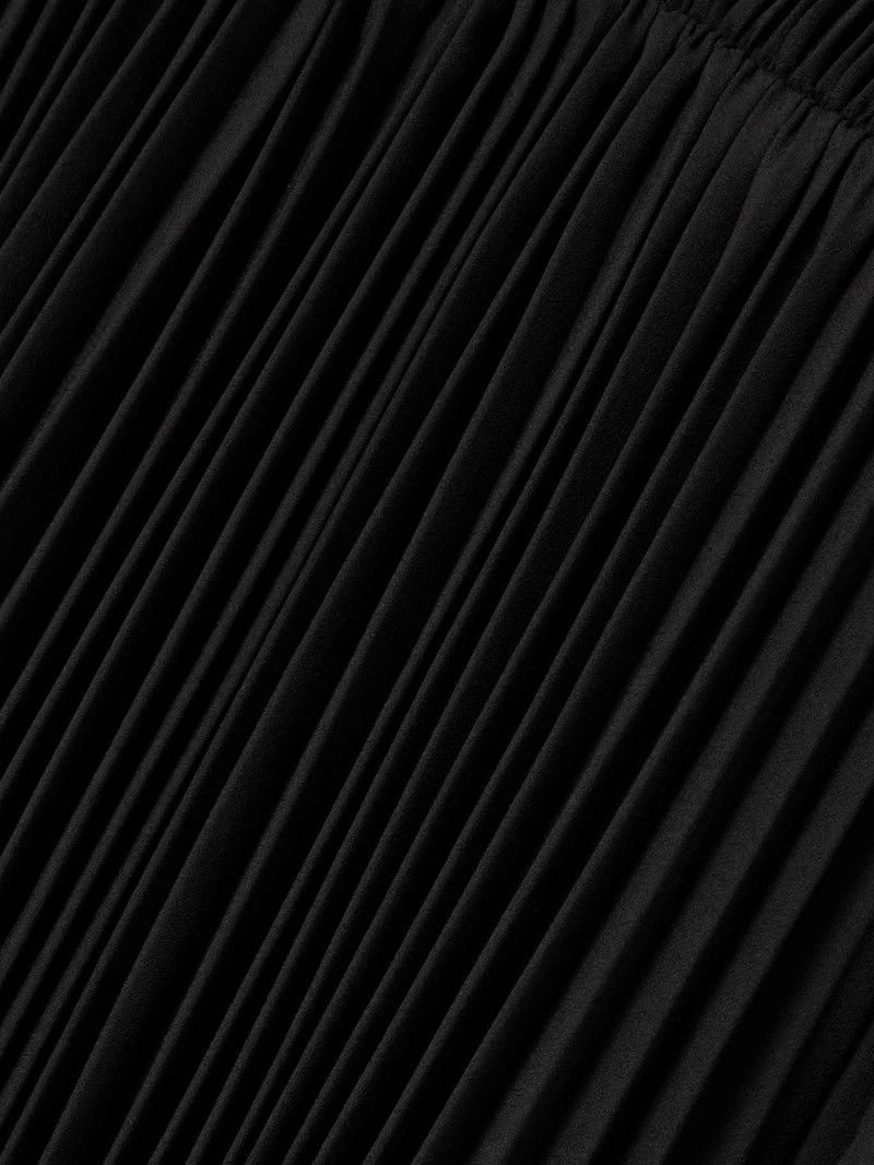 Ruffled plissé-crepe maxi dress 4