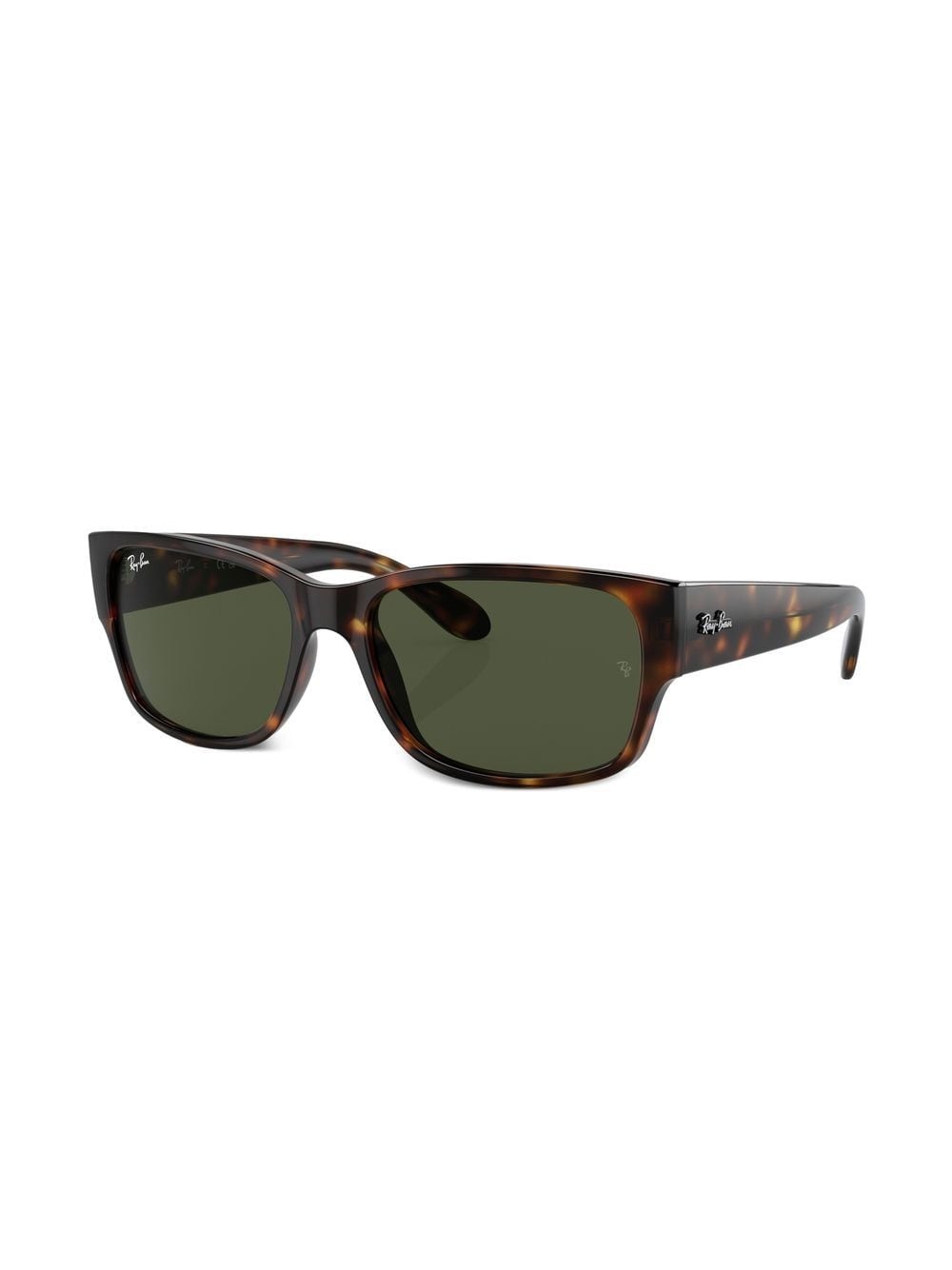 tortoiseshell-effect rectangle-frame sunglasses - 2