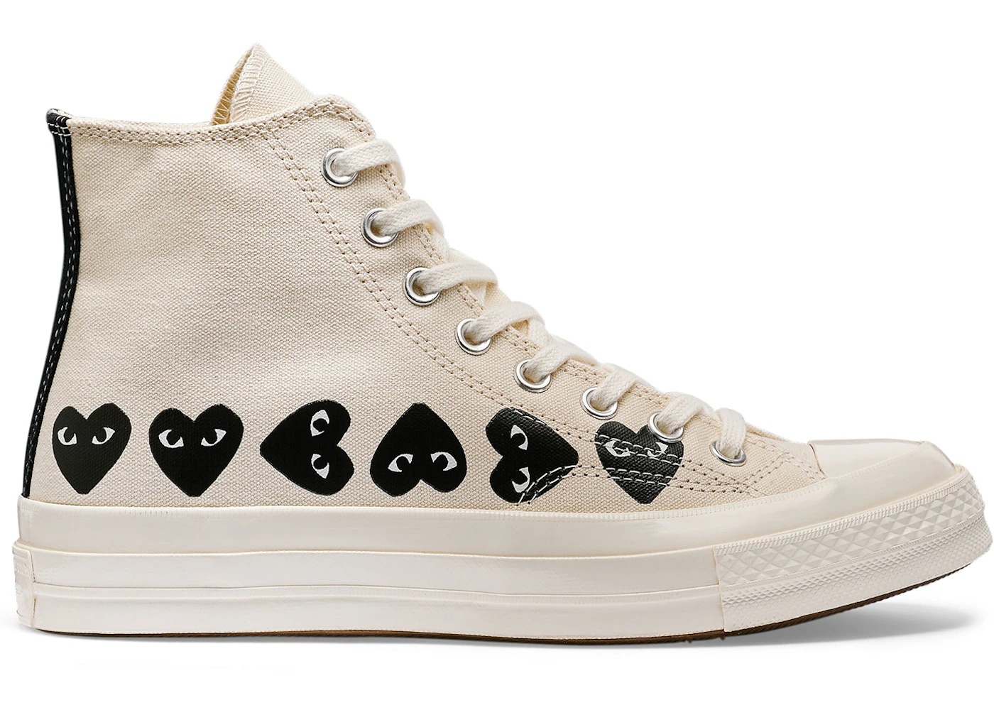 Converse Chuck Taylor All Star 70 Hi Comme des Garcons PLAY Multi-Heart Milk - 1