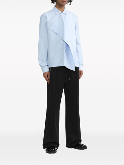 JW Anderson draped-detailing cotton shirt outlook