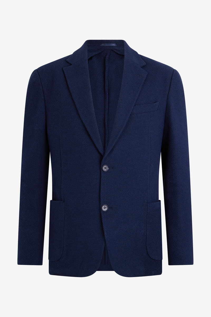 Unstructured Jacket in Navy Blue 1