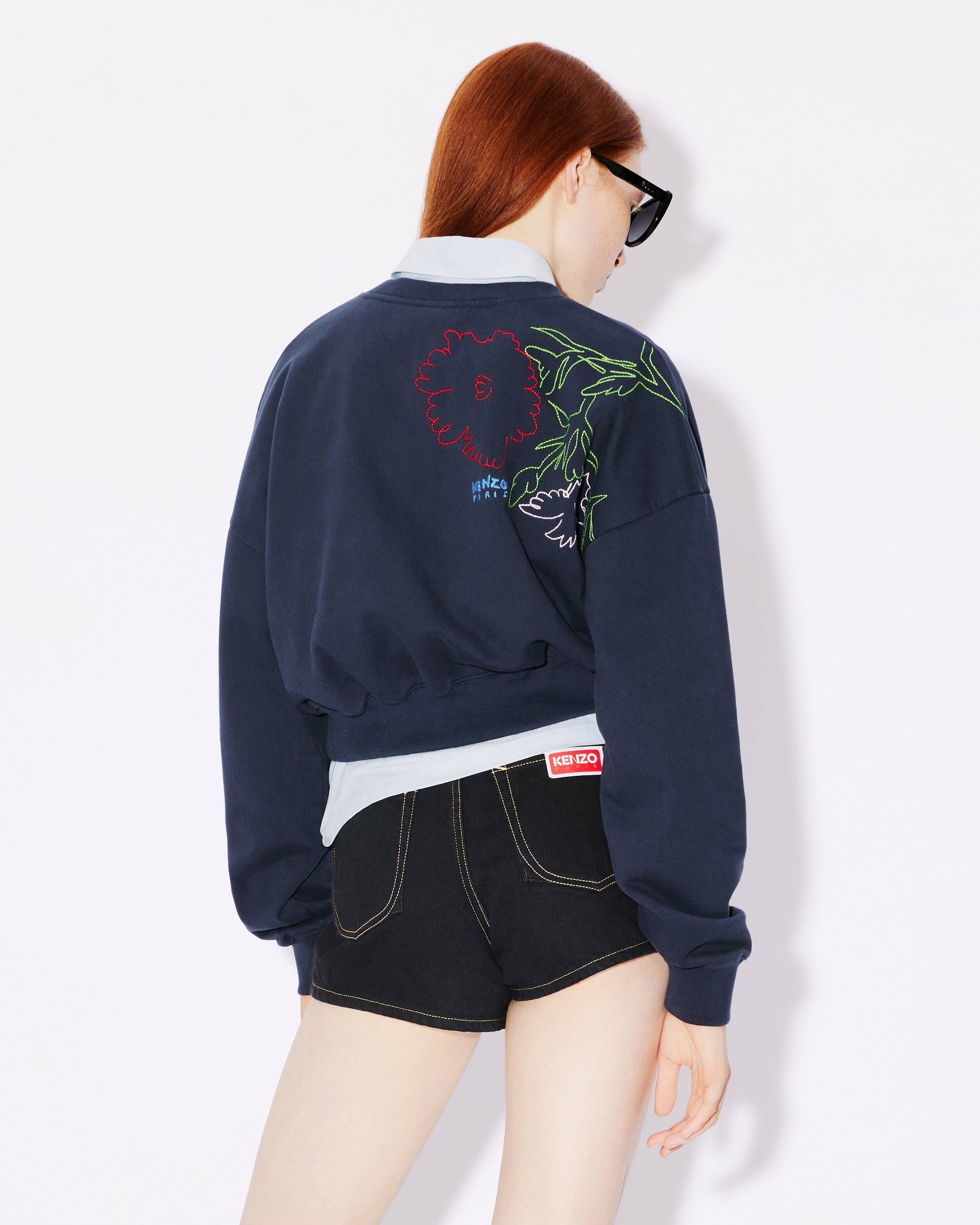 'KENZO Drawn Flowers' embroidered sweatshirt - 4