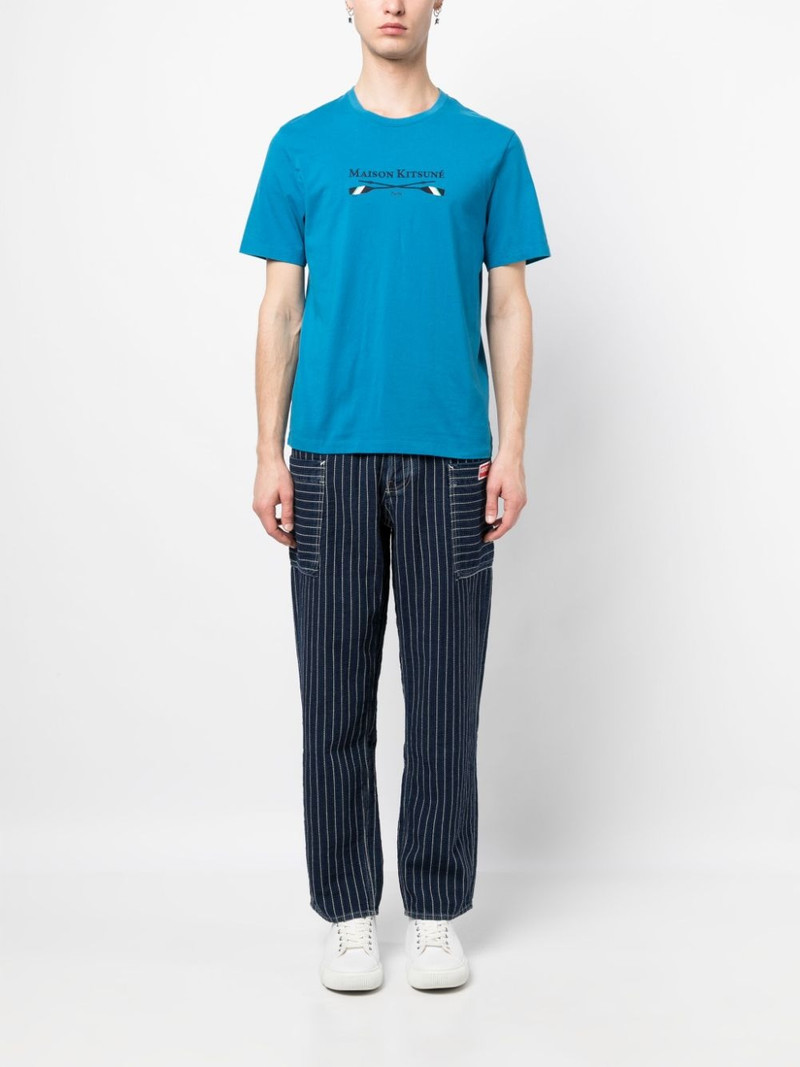 Maison Kitsuné logo-embroidered cotton T-shirt outlook