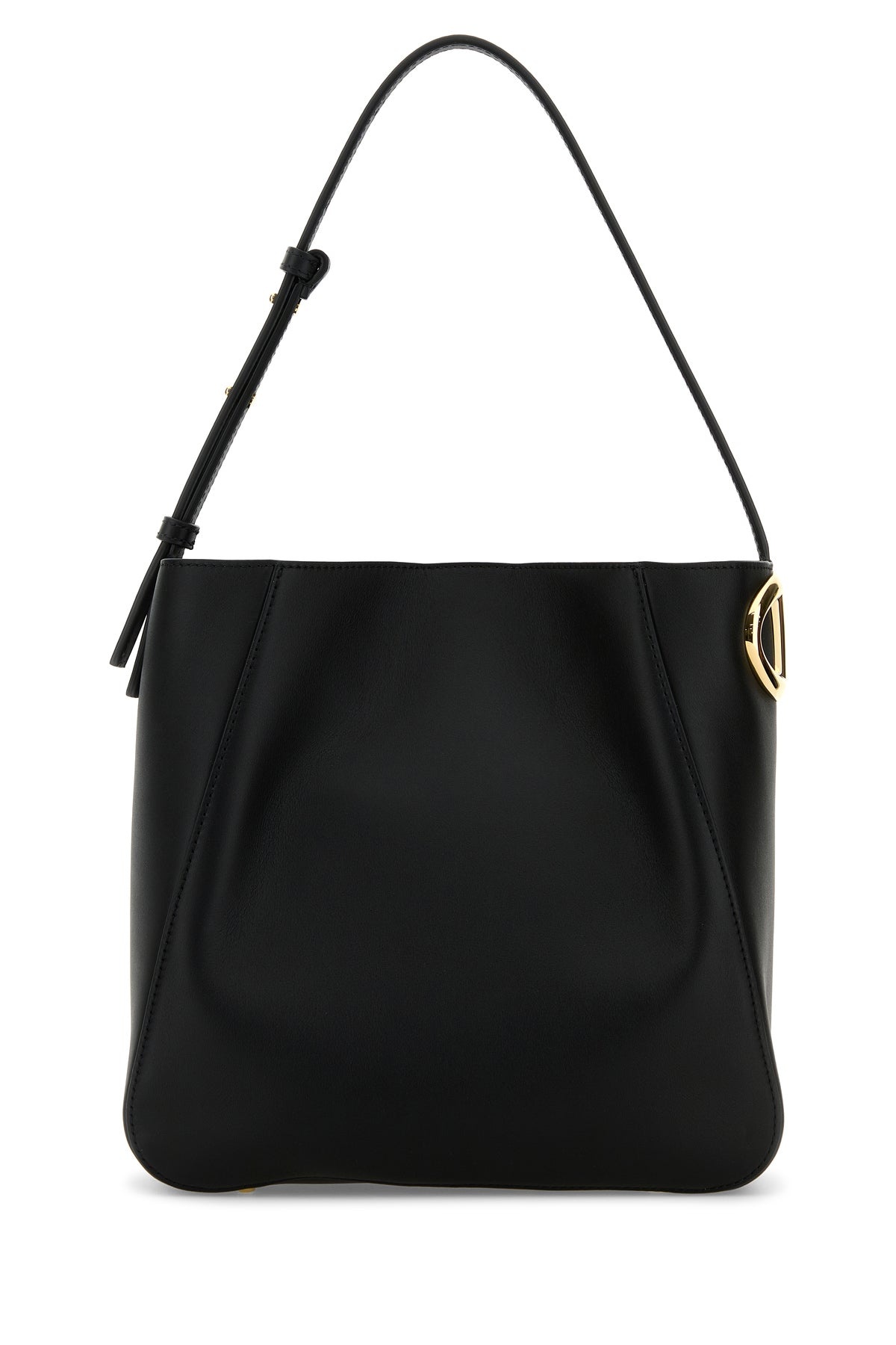 Black leather VLogo bucket bag - 3