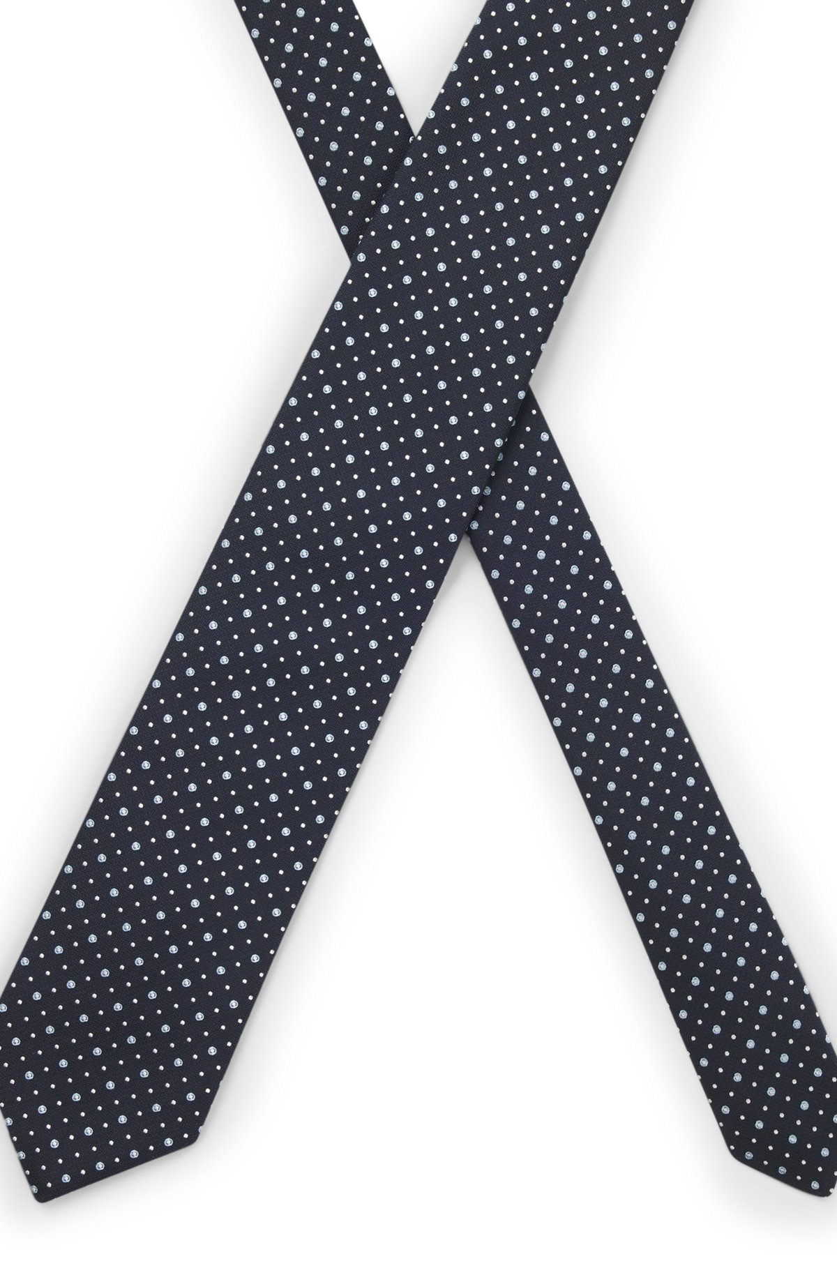 SILK-BLEND TIE WITH DOT MOTIF - 4