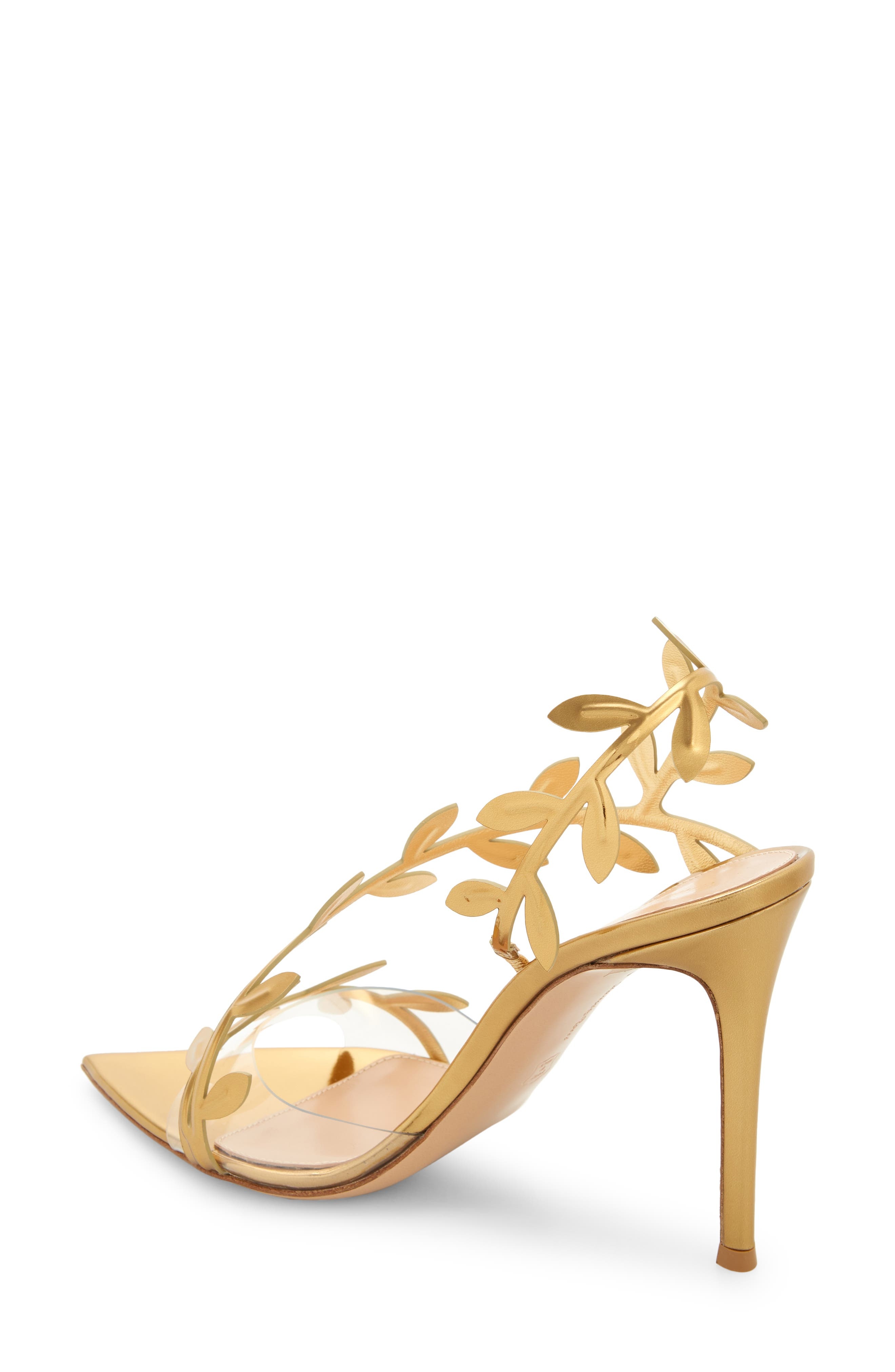 Gianvito Rossi Flavia Leaf Pointed Toe Asymmetric Slingback Sandal in Trasp/mekong at Nordstrom - 2