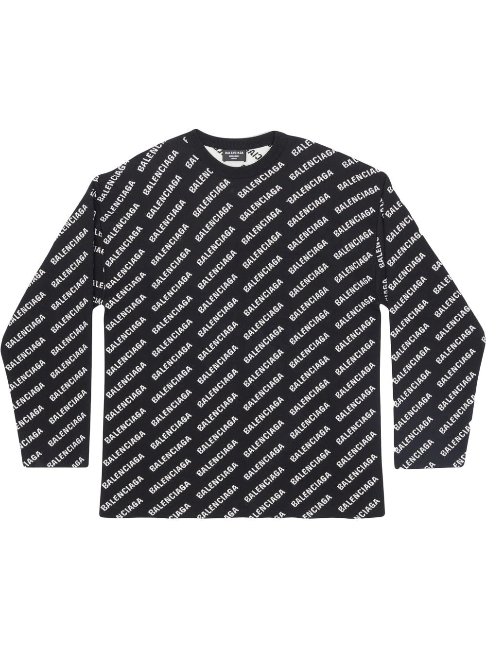 intarsia-logo crew-neck jumper - 1