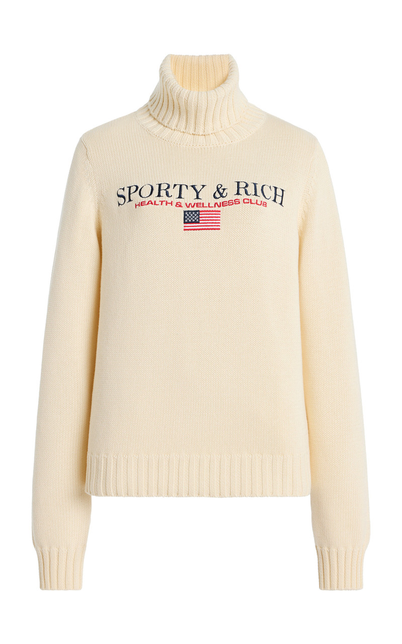 Nautical Knitted Cotton Sweater ivory 1