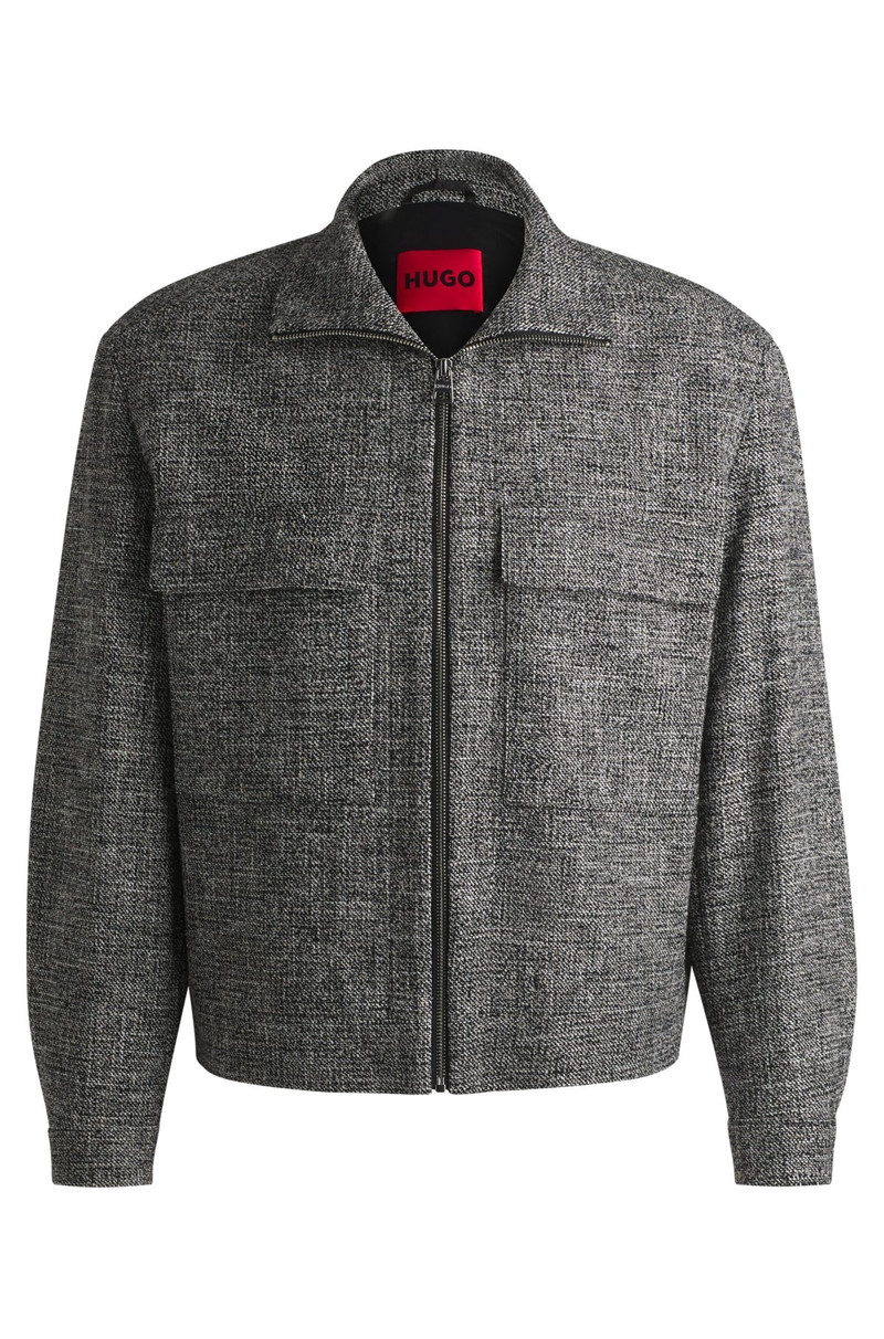 MODERN-FIT JACKET IN MOULINÉ TWEED 1
