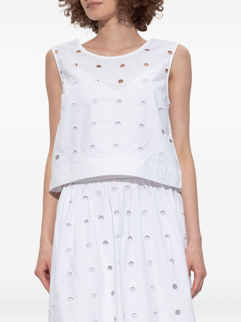 Peggy eyelet sleeveless top - 3