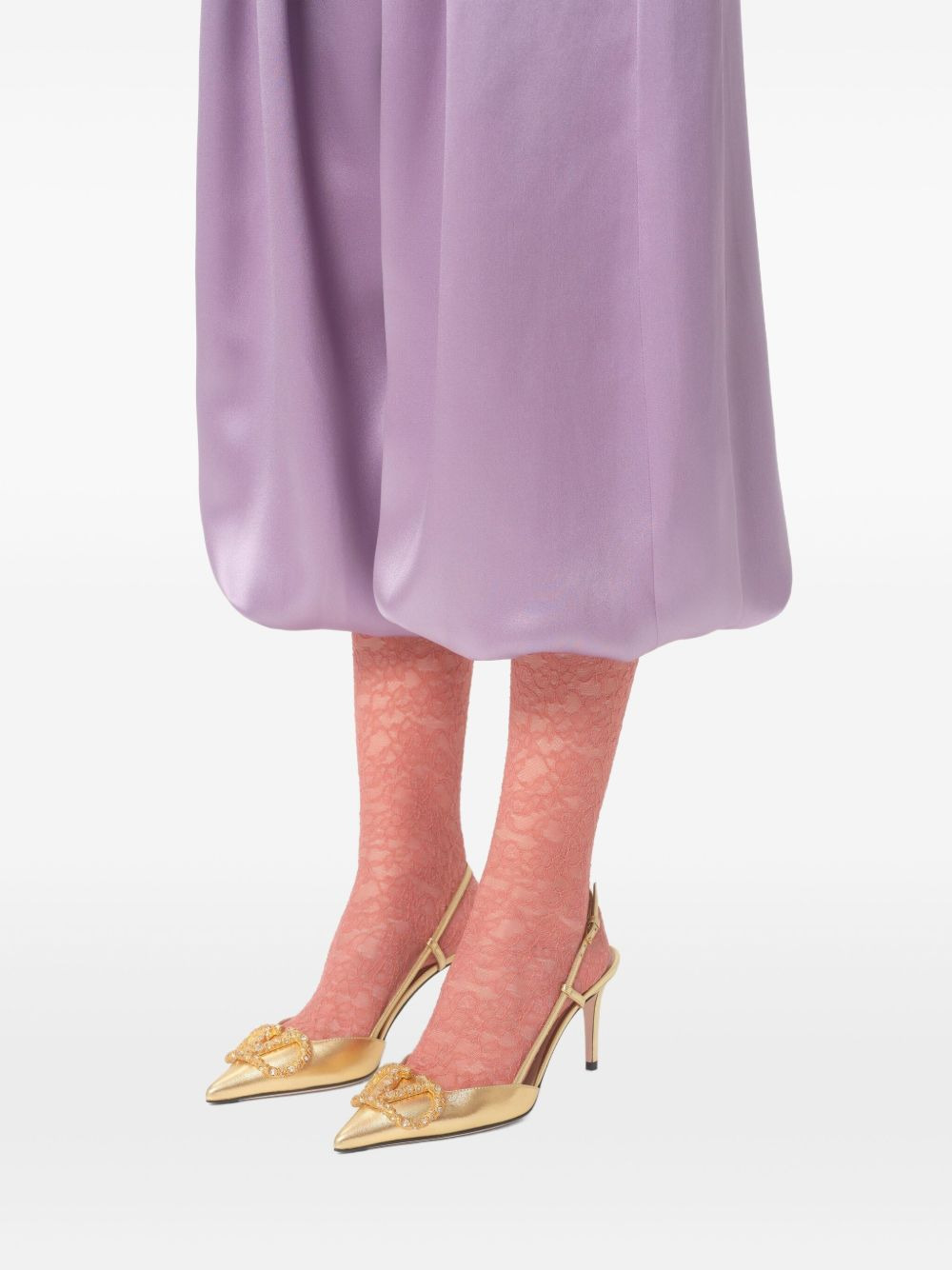80mm VLogo Signature slingback pumps - 7