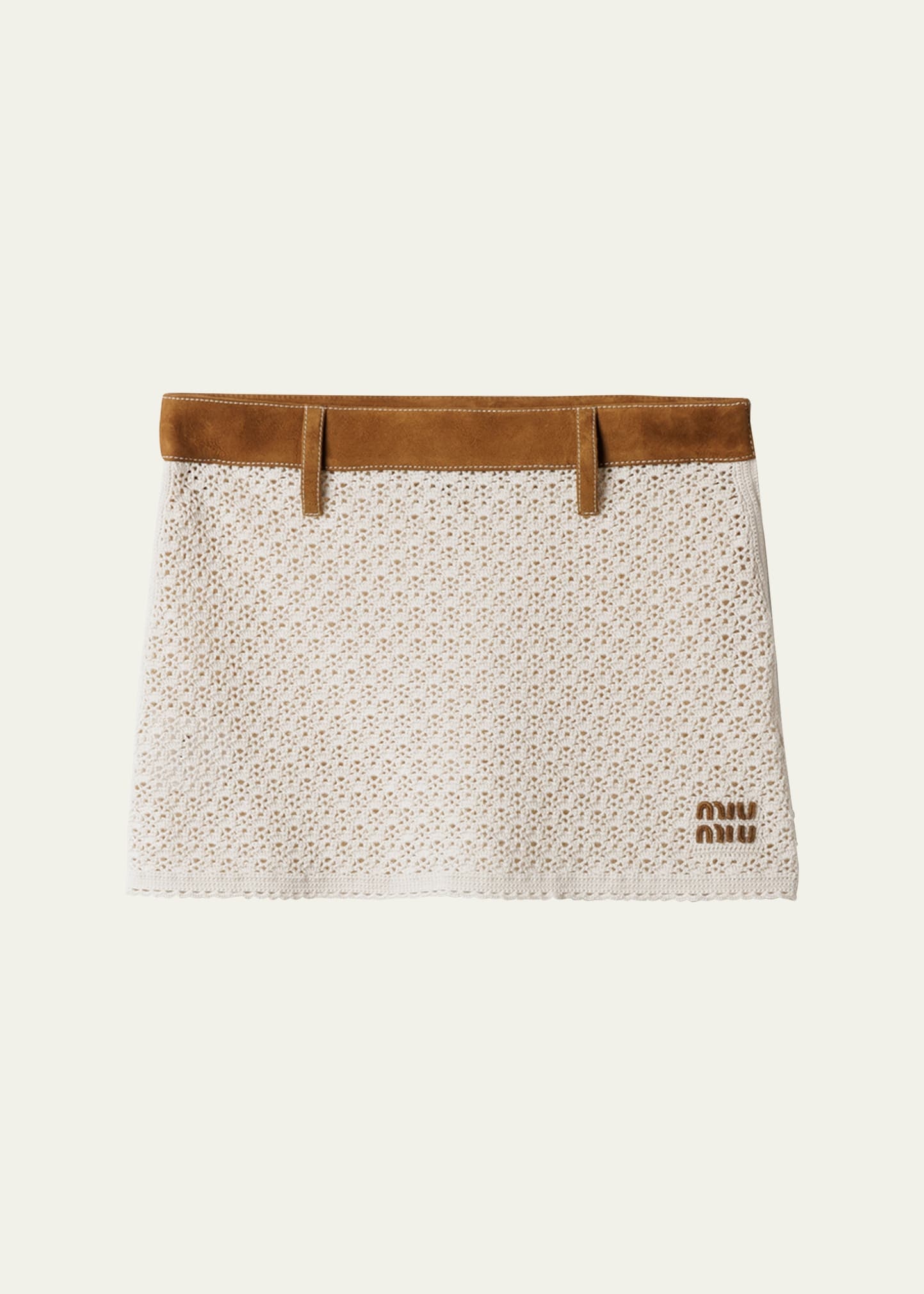 Cotton Crochet Pelle Mini Skirt - 1