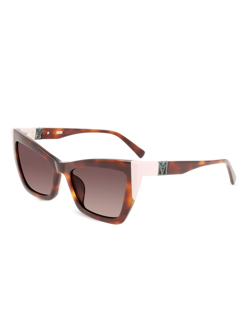 tortoiseshell pink-detail sunglasses 1