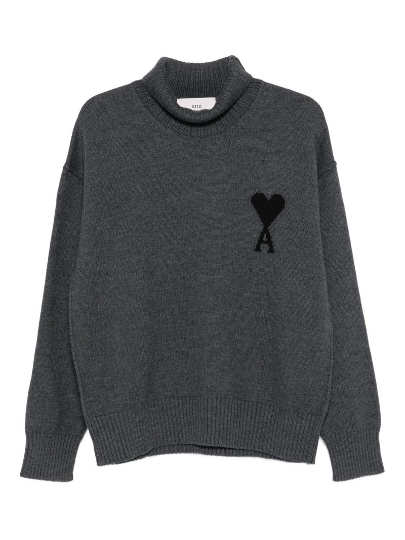 heart-logo turtleneck sweater 1