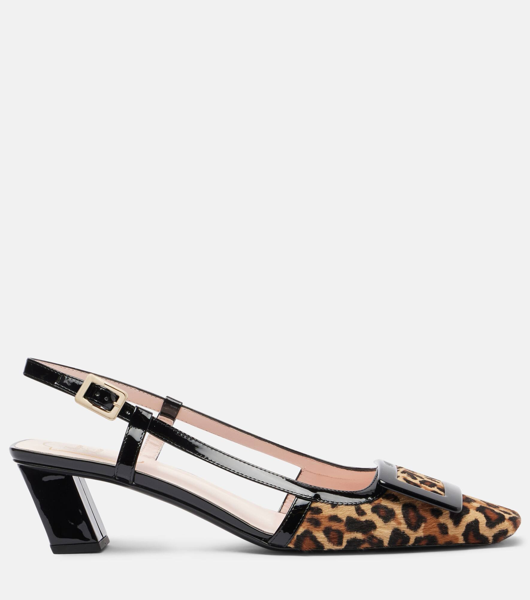 Belle Vivier 45 calf hair slingback pumps - 4