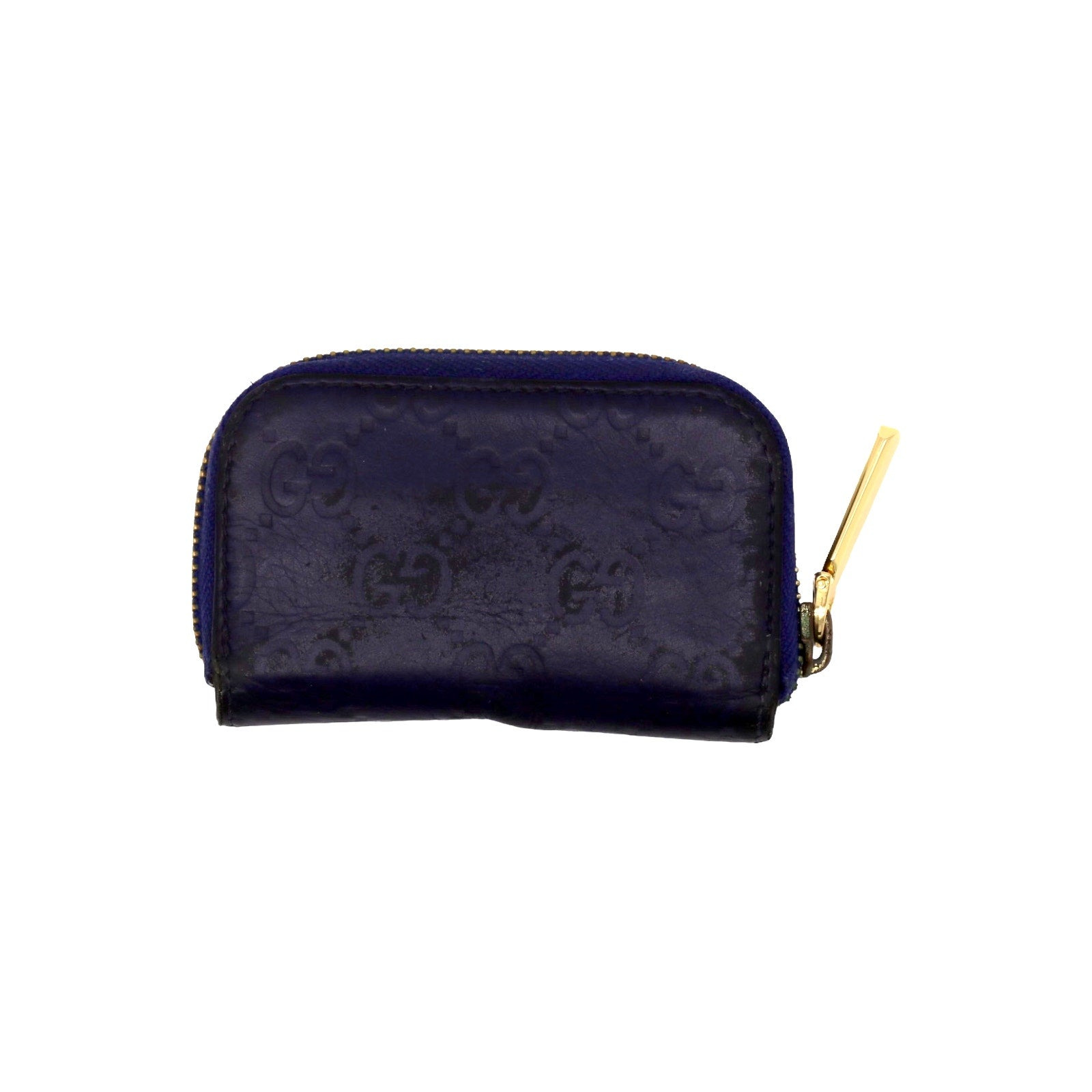Gucci Compact Zip Wallet - Blue Guccissima Leather - 2