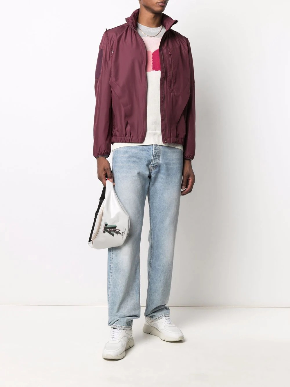 slogan-print lightweight jacket - 3