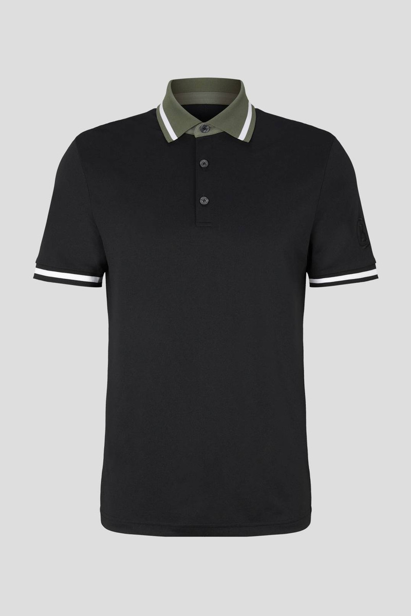 EMILO FUNCTIONAL POLO SHIRT IN BLACK 1