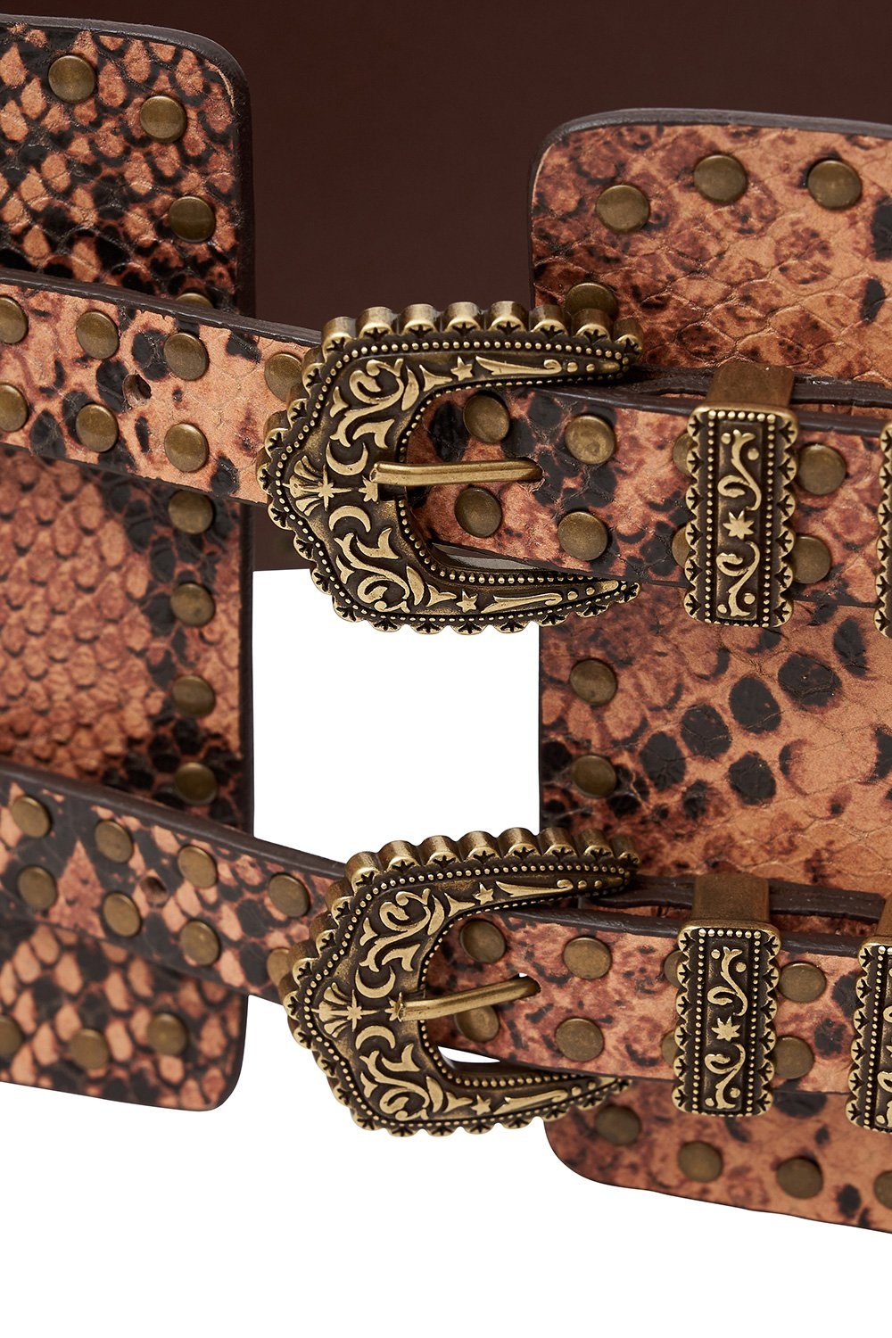 WIDE DOUBLE BUCKLE  BELT - 4