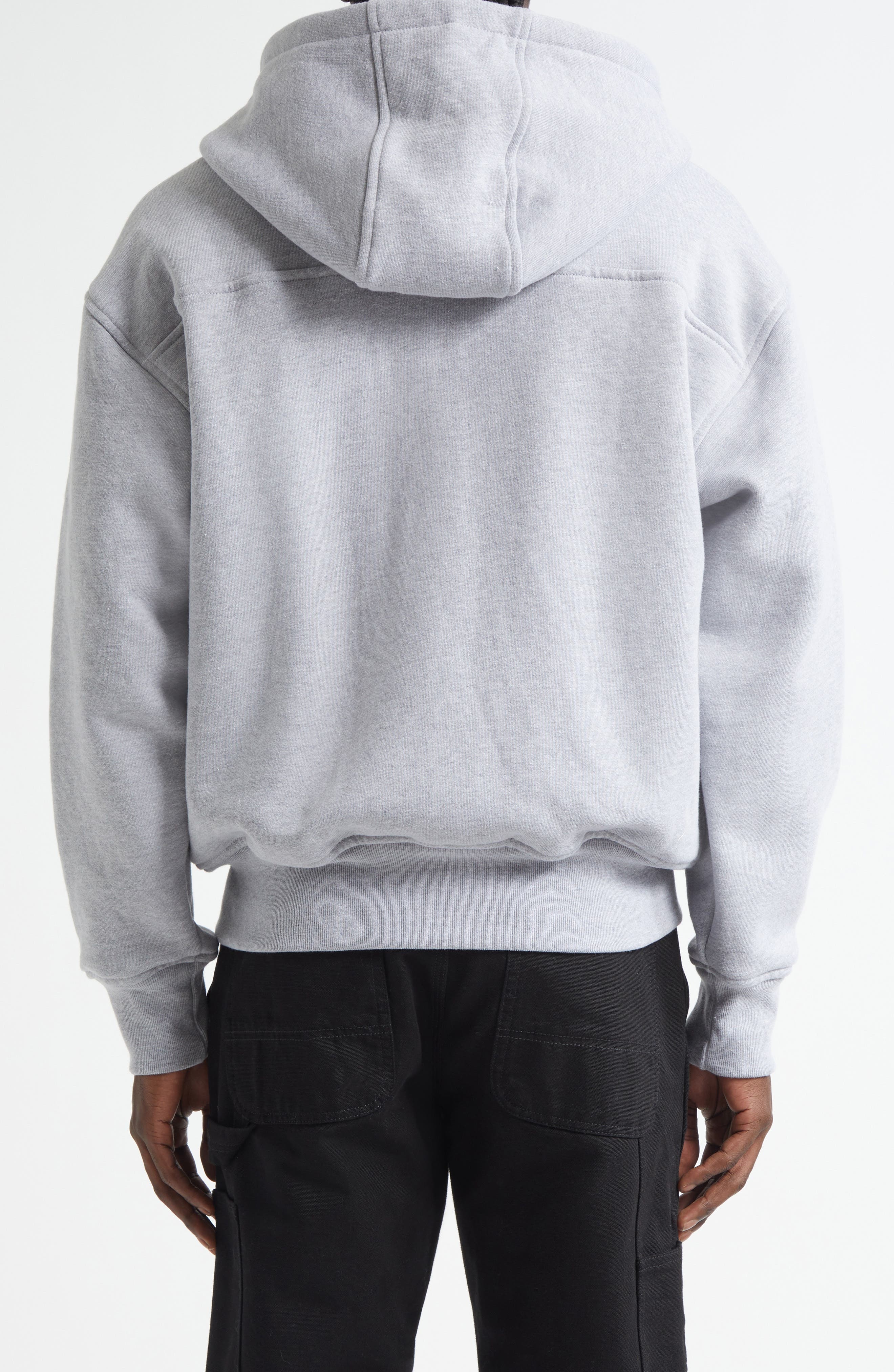 Rhude Classique Full Zip Hoodie in Heather Grey 3048 at Nordstrom - 2